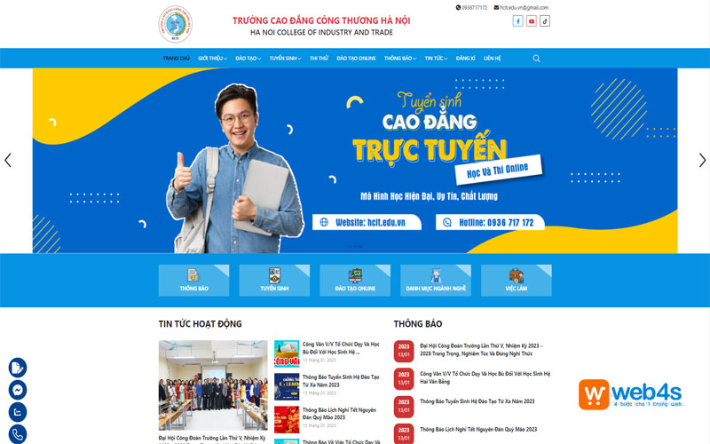 Mẫu thiết kế website trường học hiện đại